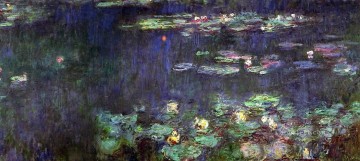  derecha Pintura al %c3%b3leo - Reflejo verde mitad derecha Claude Monet
